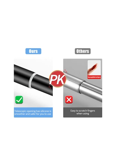 Kaymaz Yay Gerilim Perdahı 12 İle 18 İnç Arası Genişletilebilir Perde Çubuğu Delme Yok, Paslanmaz Banyo Dolabı Asma Direği Pencereler Veya Duş Banyo İçin Beyaz