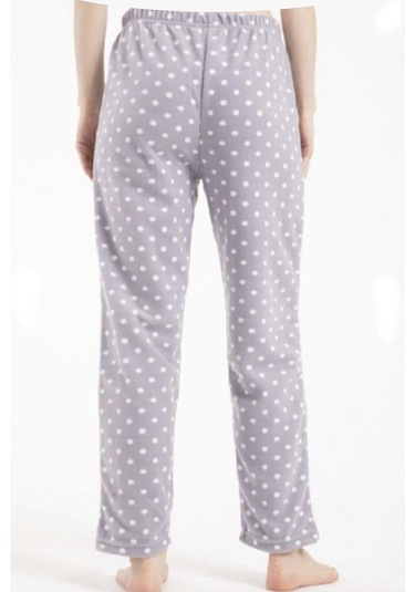 Lüx Polar Cepli Kışlık Kadın Pijama Altı Tek Alt Ra1 Gri