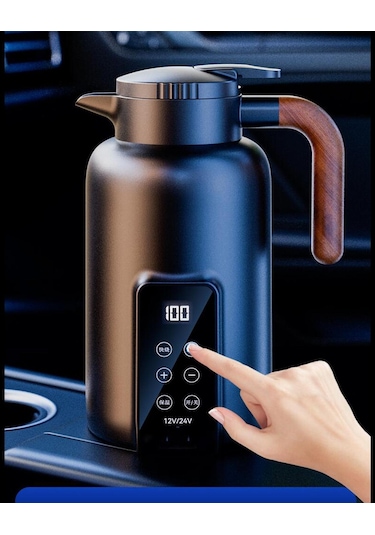 Springsun Elektrikli Paslanmaz Çelik İç Astarlı Araba Su Isıtıcısı Yalıtımlı Kupa