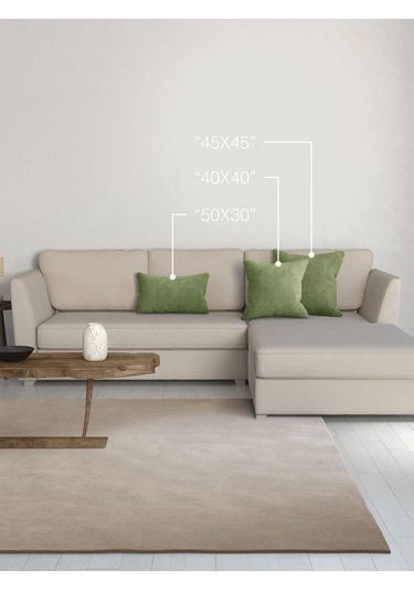 Br Perle Home Daily Series Zeytin Yaprağı Rengi Kırlent Yastık Kılıfı Zeytin Yaprağı