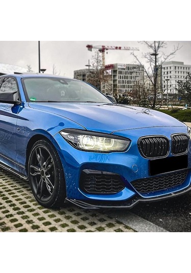 Xindoker Bmw 1 Serisi F20 118i 120i 2015-2019 İçin Abs Karbon Fiber Desenli Ön Far Kaş Gövde Koruyucu Ve Dekoratif Strip Seti