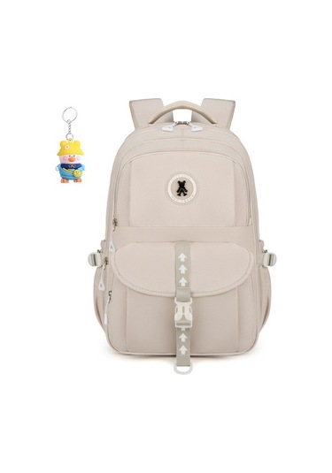 Szypzstore Gündelik Bilgisayar Çantası, Üniversite Öğrencileri Için Basit Sırt Çantası, Büyük Kapasiteli Çok Katmanlı Ruktj5 Açık Bej