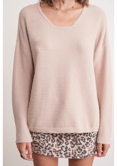 6901 Kadın Yumuşak Dokulu Basic Kazak Camel CAMEL