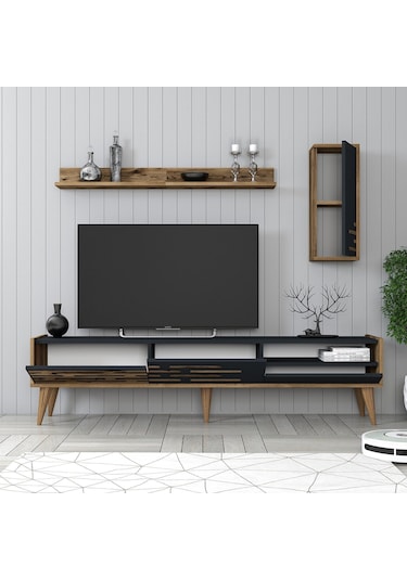 Variant Valensiya Tv Ünitesi Ve Orta Sehpa Takımı - Ceviz / Antrasit