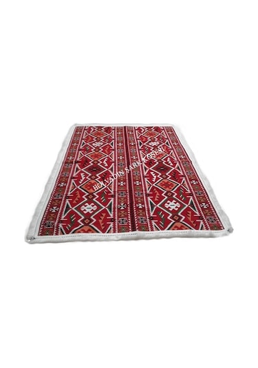 Şark Köşesi Geleneksel Kırmızı Desenli Kilim