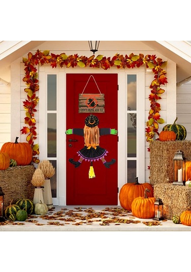 Cadı Ağaca Çarpıyor Cadı Dekoru Dışarıda Cadı Kapısı Bahçe Cadıları Komik Parti Korkutucu Perili Ev Aksesuarları