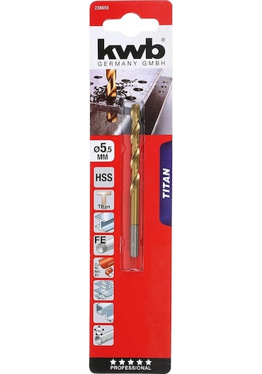 Kwb 238655 Titanyum Metal Helezon Matkap Ucu 5.5 Mm 1 Adet