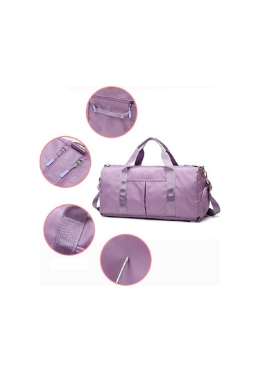 Fastbuy Yumuşak Su Geçirmez Ayırmalı Spor Çanta, Kuru Bölmeli, Dayanıklı Oxford Kumaş - Antreman, Yoga, Seyahat İçin Siyah Siyah