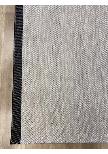 Hoom Rugs 1147 Bej Siyah Sisal Plus Jüt Halı Bej Siyah