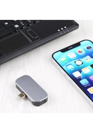 Ebitda Erkek Çift Tip-c + Dp Kadın Hızlı Şarj Veri Adaptörü, 100w, 4k 60hz, Taşınabilir, Mac/win/android Uygun