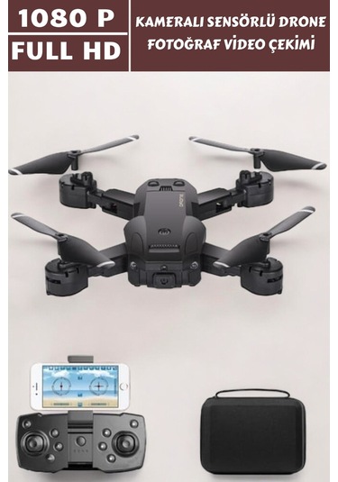 Astro 1080p Hd Kameralı Drone Katlanabilir Taşıma Çantalı 4 Pervaneli Havada Stabil Kalma Sensörlü