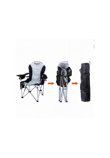 Kıngcamp Deluxe Sandalye Sıyah/Grı Siyah