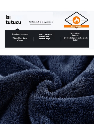 Sonbahar Ve Kış Aylarına Uygun, Polar Astarlı Ve Kalınlaştırılmış Erkek Polar Ceketler. Siyah