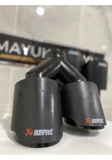 Akrapovic Karbon Egzoz Ucu Çift Çıkış 100mm Sağ --mayukdizayn--