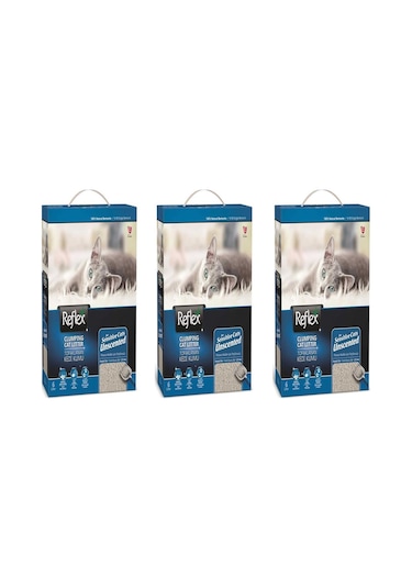 Reflex Sensitive Kokusuz Topaklaşan Bentonit Kedi Kumu 3 x 6 L