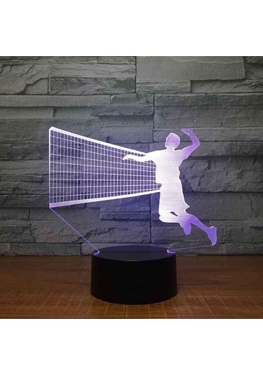 Goldenqian Noel Lambaları 3d Illusion Optik Gece Lambası Basketbol, Led Masa Lambası İle Aydınlatma Gece Lambası 16 Renk Dokunsal Kontrol Lambası Başucu Dekorasyonu 1js86p Siyah