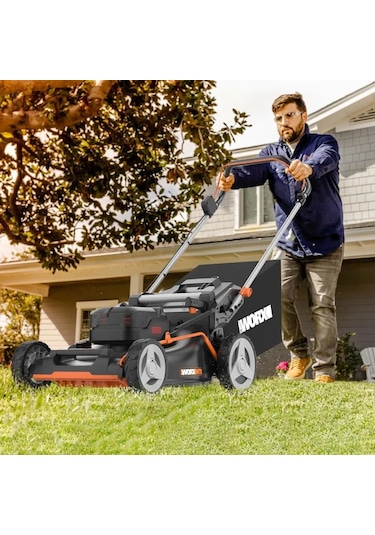 Worx WG748E 40V 4.0Ah Li-İon 46 CM Profesyonel Kömürsüz Şarjlı Çim Biçme Makinesi