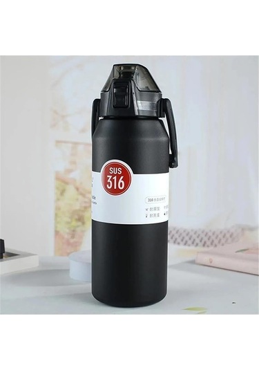 Kişiselleştirilebilir Soğuk Tutması İçin Özel 316l Termos Siyah Siyah