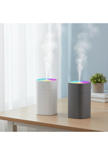 400ml Rgb Işıklı Süper Sessiz Usb Hava Nemlendirici & Aroma Difüzör