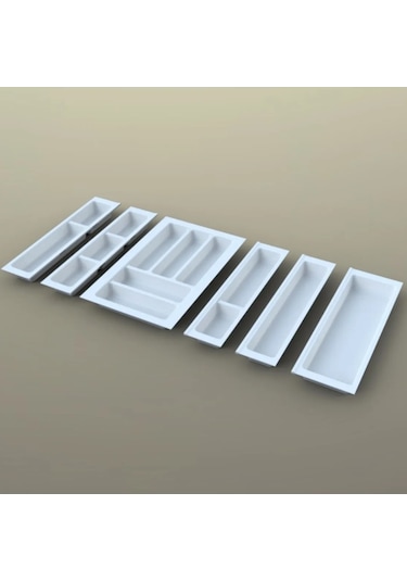 Mutfak Çekmece Içi Kaşıklık 84 Cm X 48 Cm (yanlar Ve Boydan 3,5 Cm Kesilebilir)-beyaz