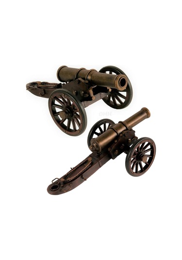 Vintage Amerikan İç Savaş Topu Nostaljik Metal Top Arabası 31cm