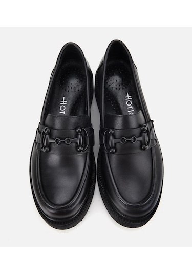 Hotiç Kadın Deri Siyah Kalın Tabanlı Klasik Loafer 01ayh314410a100 01ayh314410a100 Siyah
