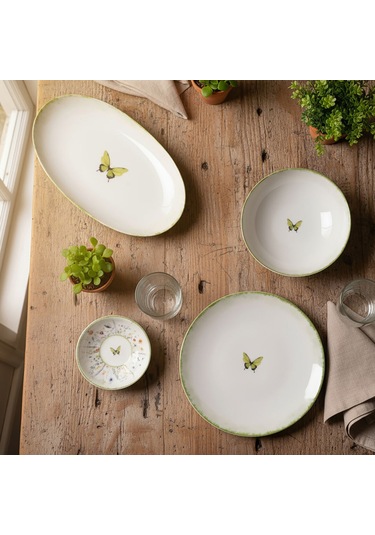 Güral Flora Green 12 Parça 4 Kişilik Kahvaltı Takımı 4883 2732476