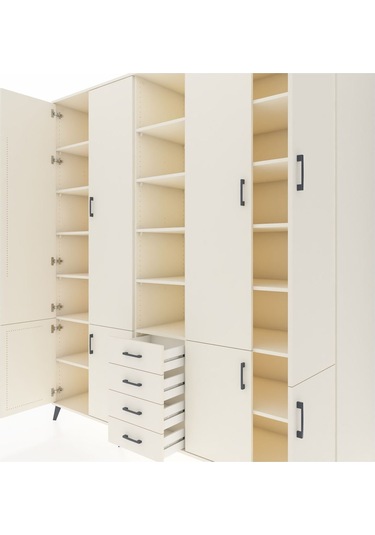 Kronos Dolap 17 Raflı 4 Çekmeceli 8 Kapaklı 220x59x243 Aytaşı-aytaşı/aytaşı Aytası/aytası
