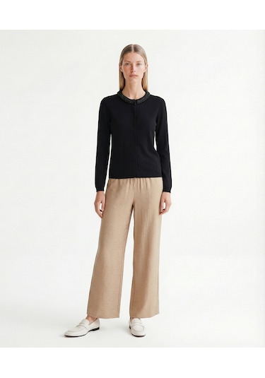 Yargıcı Regular Bisiklet Yaka Uzun Kol Hırka 26yktr2006x 001 Siyah