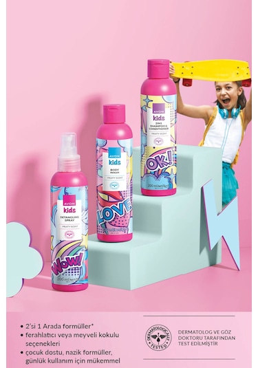 Avon Kids Wow Meyve Kokulu Saç Açıcı Sprey 200 ML