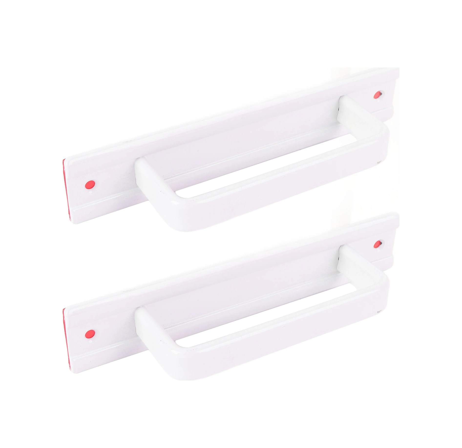 Geeroyoo Alüminyum Çelik Cam Kapı Puller - Dairesel Yumuşak Tutuş - Ev Ofis Kullanıma Uygun - Beyaz Beyaz