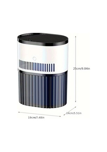 Xuweiwei Usb İle Çalışan Siyah Beyaz Renk Hava Temizleyici Üçlü Alerjen Polen Hepa Filtre Aromaterapi Kutusu Ev Ofis Yatak Odası İçin