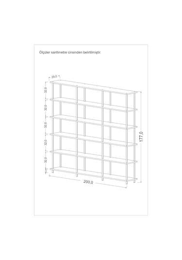Çevir Kur 200 Cm Atlantik Çam Kitaplık Bd 200 177 29 Cm Atlantik Çam