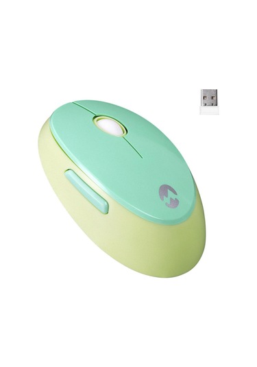 Everest Round Km-6282 Renkli Tuşlu Yeşil Kablosuz Q Multimedia Klavye + Mouse Set Optik