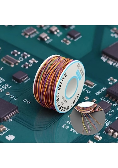 Topshop1 1 Adet 8 Renk Elektronik Lehimli Bakır Tel Devre Kartı Havacılık Kablosu 200 Metre Diğer