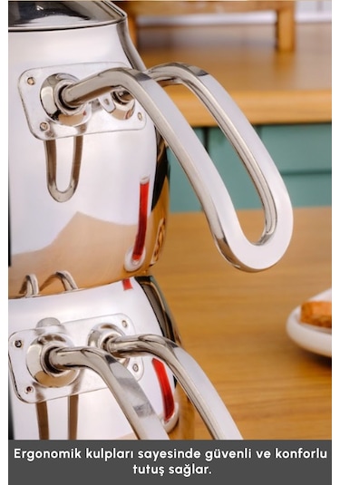 Karaca  Belinay İndüksiyon Tabanlı Midi Metal Çaydanlık Takımı