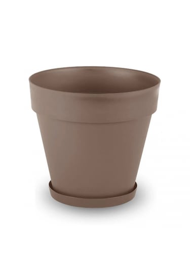 Yalı Saksı Drenajlı 23 Lt - Mocha Renk
