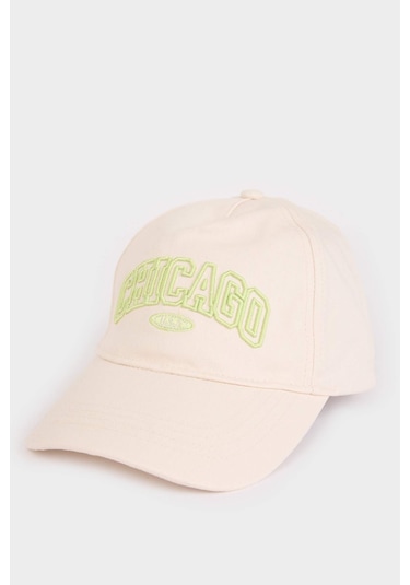 DeFacto Kız Çocuk Nakışlı Pamuklu Cap Şapka D8432A825SMBG286