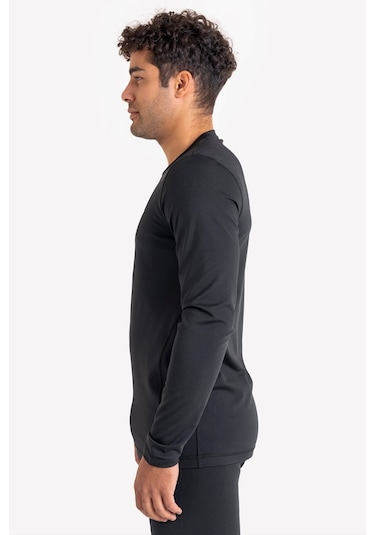 Lescon Siyah Erkek İçlik Uzun Kol Üst 23k-1038