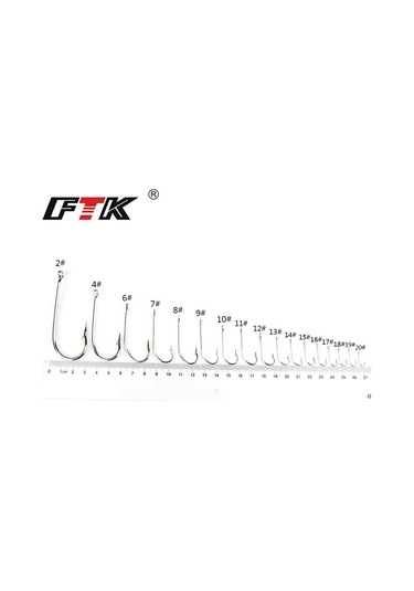 Ftk Dikenli Olta Düzleştirilmiş Yuvarlak 2-6 50 Adet And7-20 100 Adet/lotcsarp Besleyici Balıkçılık Için Kanca Mücadele 20