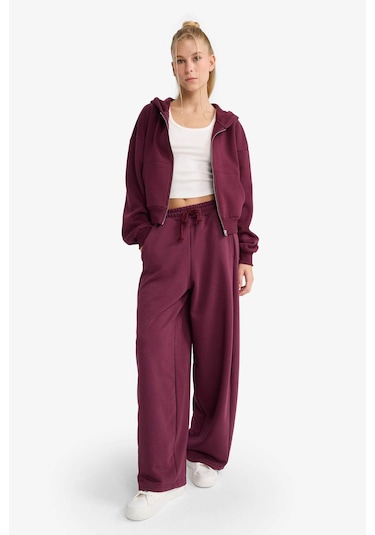 Defacto Bordo Kadın Eşofman Altı F3364ax/br232 Bordo