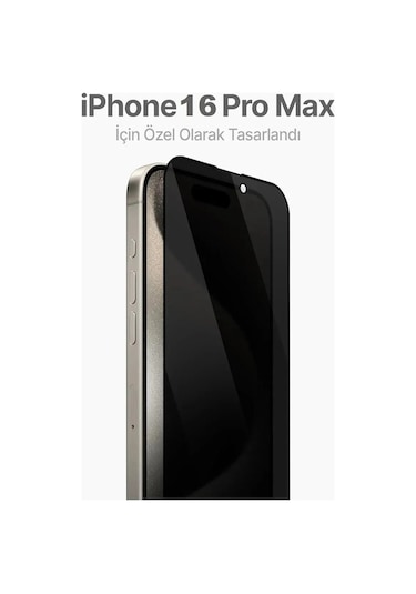 İphone 16 Promax -uyumlu Privacy Hayalet -gizli -temperli Cam Ekran Koruyucu - Anti Static Esd Hd