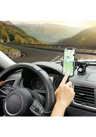Apera Mt95 Araç İçi Telefon Tutucu 3ü1 Arada Orta Konsol - Ön Cam