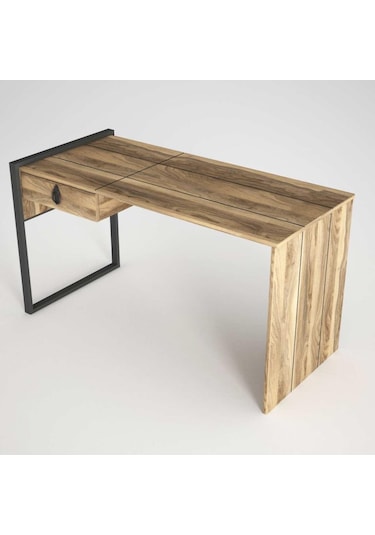 Dekorister Exclusive Lost Metal Çalışma Masası Ceviz
