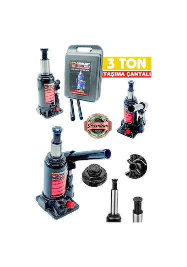 Germany Style Titanium Pro Black 3 Ton Hidrolik Araba Karavan Oto