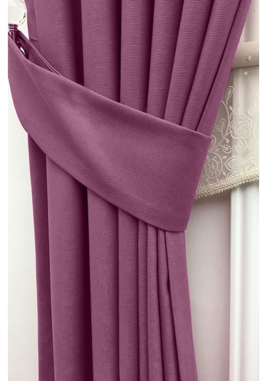 Evdepo Home Deniz Soft Pileli Fon Perde Mor (446545092) Mor