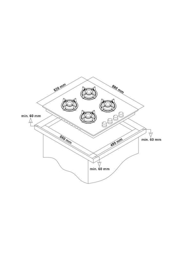 Simfer SB8253 - T3048 - SD8714 Trend Beyaz Cam 3'lü Ankastre Set