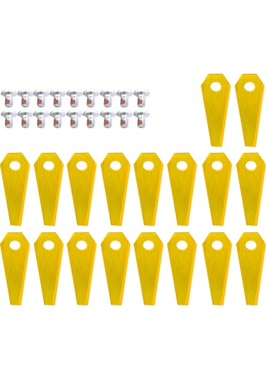 Bosch Indego Robotik Çim Biçme Makinesi İçin 18 Parça Paslanmaz Çelik Bıçak + 18 Parça Vida Yedek Parça Diğer