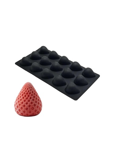 Silikon Mini Meyveli Dondurma Kalıbı Çilek Şekilli Diğer