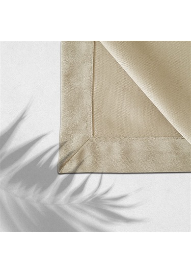 Kadife Dokulu Masa Örtüsü Krem-641